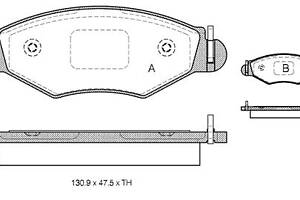 Тормозные колодки дисковые PEUGEOT 206 / PEUGEOT 206 SW (2E/K) 1998-2013 г.