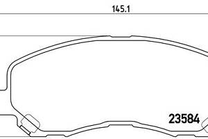 Тормозные колодки дисковые PEUGEOT 4008 / CHRYSLER 200 1994-2017 г.