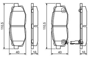 Тормозные колодки дисковые SUBARU FORESTER (SJ_) 2012- г.