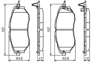 Тормозные колодки дисковые SUBARU LEVORG / SUBARU OUTBACK (BS) 2003-2015 г.