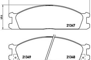 Тормозные колодки дисковые SUBARU SVX (CX) 1981-2013 г.