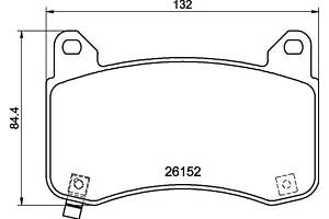 Тормозные колодки дисковые TESLA MODEL 3 (5YJ3) 2017- г.