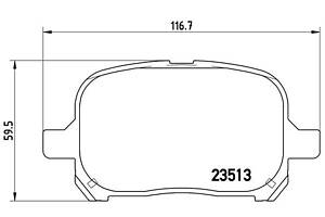 Тормозные колодки дисковые TOYOTA CAMRY (_V2_) 1994-2008 г.