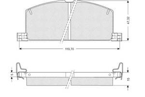 Тормозные колодки дисковые TOYOTA MR2 (AW1_) 1979-2003 г.