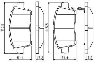 Тормозные колодки дисковые TOYOTA MR2 (ZZW3_) 1998-2013 г.