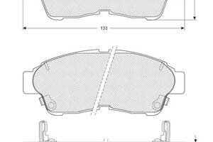 Тормозные колодки дисковые TOYOTA SCEPTER 1987-2004 г.