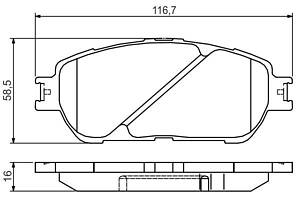 Тормозные колодки дисковые TOYOTA VENZA (_V1_) 1996-2019 г.