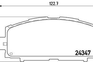 Тормозные колодки дисковые TOYOTA YARIS (_P9_) 2005-2014 г.