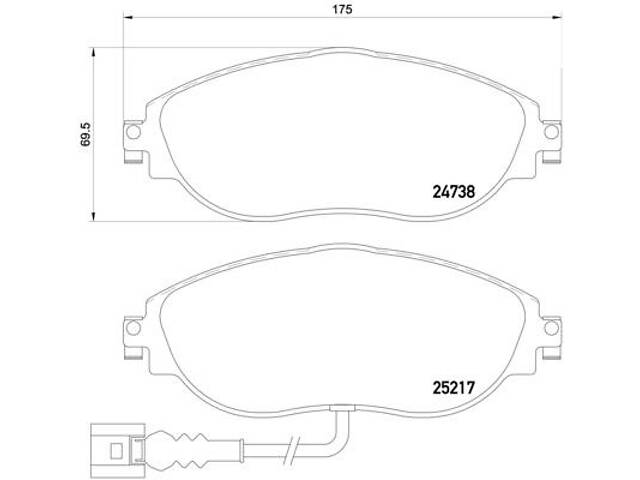 Тормозные колодки дисковые VW CC B7 (358) / VW PASSAT B7 (365) 2008-2022 г.