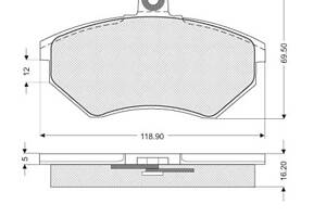 Тормозные колодки дисковые VW GOLF (1H1) / VW POLO (6N1) 1978-2009 г.