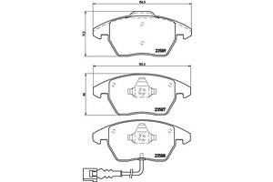 Тормозные колодки дисковые VW GOLF (1K1) / AUDI A3 (8P7) 2003-2022 г.