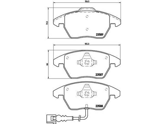 Тормозные колодки дисковые VW GOLF (1K1) / AUDI A3 (8P7) 2003-2022 г.