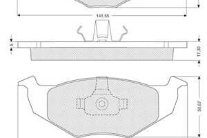 Тормозные колодки дисковые VW POLO (6N2) / SEAT AROSA (6H1) 1994-2015 г.