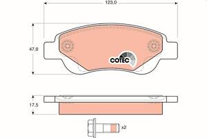 Тормозные колодки GEELY GC2 / PEUGEOT 108 / TOYOTA AYGO (_B1_) 2005-2014 г.