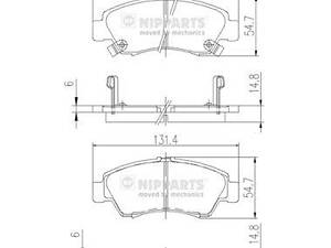 Тормозные колодки HONDA LOGO (GA) / HONDA CIVIC (EG, EH) 1991-2008 г.