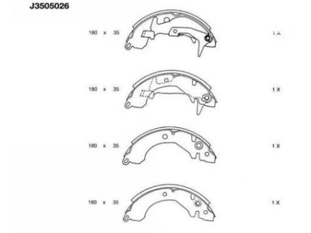 Тормозные колодки HYUNDAI PONY (X-1) / HYUNDAI S COUPE (SLC) 1982-1997 г.