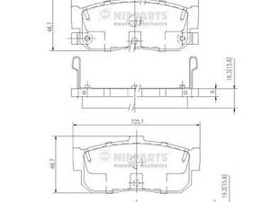 Тормозные колодки INFINITI I30 / INFINITI G20 / NISSAN SUNNY (N14) 1990-2007 г.