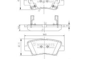 Тормозные колодки KIA CARENS / HYUNDAI I30 / HYUNDAI I10 2003-2020 г.