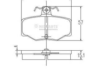 Тормозные колодки NISSAN ALMERA (N16) / NISSAN PRIMERA (P10) 1990-2006 г.