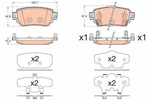 Тормозные колодки NISSAN X-TRAIL (T32) / NISSAN QASHQAI (J11_) 2013- г.