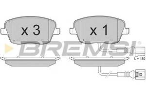 Тормозные колодки перед. VW Polo 01-/Skoda Fabia 03-14 (TRW) (131,4x62,7x18,8)