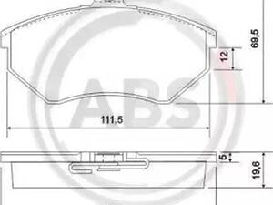 Тормозные колодки передние (дисковые) на 80, A4, Cabriolet, Caddy, Cordoba, Corrado, Coupe, Golf, Ibiza, Inca, Passat...