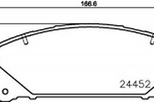 Тормозные колодки передние (дисковые) на Avalon, Camry, ES, Highlander, NX, RX, Rav 4, Sienna