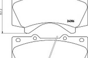 Колодки гальмові передні (дискові) на LX, Land Cruiser, Land Cruiser Prado, Sequoia, Tundra