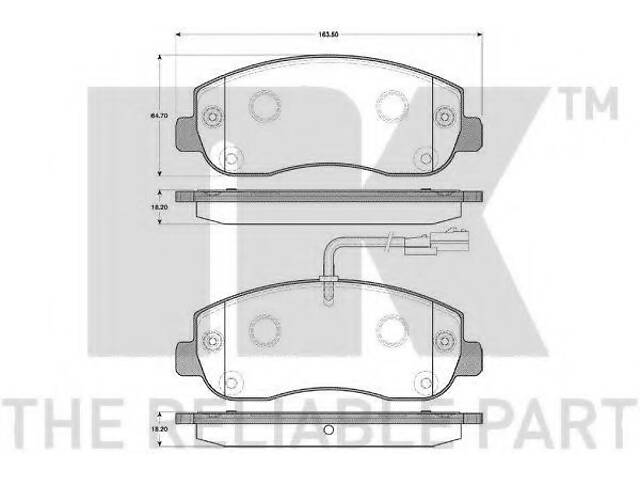 Тормозные колодки дисковые перед. Opel Movano Renault Master III 2.3Dci/2.3Cdti 05.10-