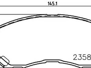 Тормозные колодки передние дисковые на 4008, ASX, C4 Aircross, Caliber, Galant, Lancer, Outlander, Sebring