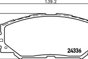 Тормозные колодки передние дисковые на Auris, Corolla, Rav 4, Yaris