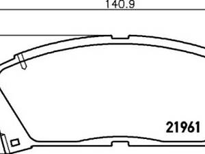 Тормозные колодки передние дисковые на Avensis, Carina