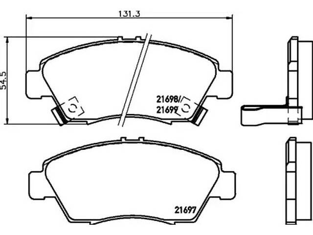 Тормозные колодки передние дисковые на Civic, Jazz