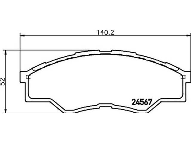 Тормозные колодки передние дисковые на Hilux
