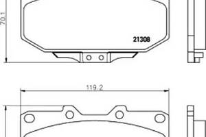 Тормозные колодки передние дисковые на Impreza, Yaris