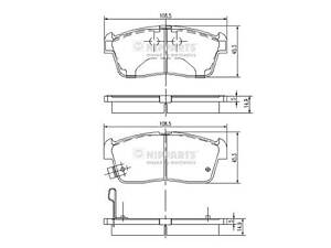 Тормозные колодки SUBARU JUSTY / SUZUKI ALTO (FF) / SUZUKI CARRY (FD) 1999-2014 г.