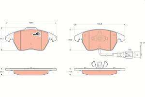 Тормозные колодки VW GOLF (1K1) / AUDI A3 (8P7) / AUDI TT (8J9) 2003-2022 г.