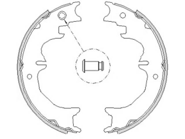 Гальмівні колодки задні (барабанні, гальма стоянки) REMSA