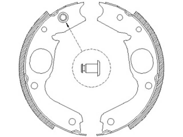 Тормозные колодки задние (барабанные, стояночного тормоза)