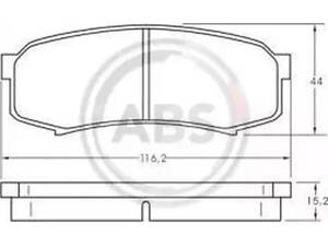 Тормозные колодки задние (дисковые) на 4 Runner, FJ Cruiser, Fortuner, GX, Land Cruiser Prado, Pajero