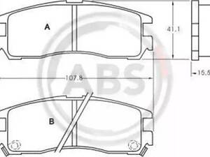 Тормозные колодки задние (дисковые) на Delica, Eclipse, FTO, Galant, L 400, Pajero, Pajero Sport, Santamo, Sebring, S...