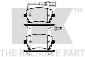 Тормозные колодки дисковые зад. (с датчиком) Audi A4, A6 2.0TDI-6.75V8R 08.99-VW Т5