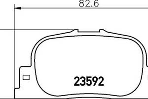 Тормозные колодки задние дисковые на 620, 630, Camry, F3, FC, G3