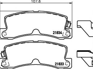 Тормозные колодки задние дисковые на Avensis, Camry, Carina, Corolla