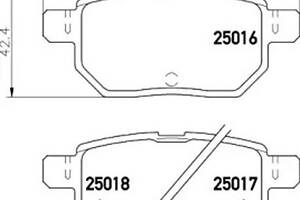 Колодки гальмові задні дискові на CT, Corolla, Prius