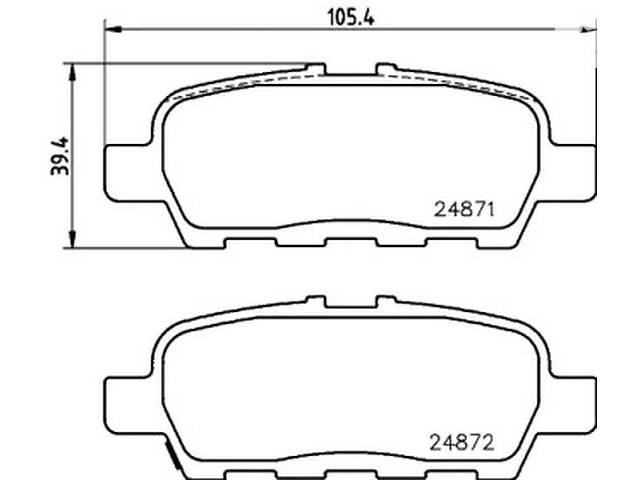 Тормозные колодки задние дисковые на Grand Vitara, JX, Murano, Pathfinder, Teana, XL7