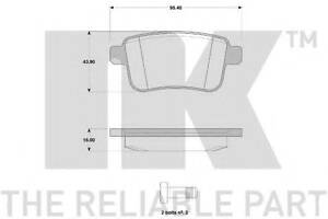 Тормозные колодки дисковые зад. Renault Kangoo II 08-