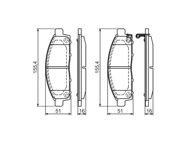Гальмівні колодки Bosch 0 986 494 268 - Фото 2