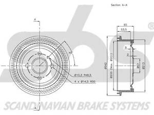 Гальмівний барабан Astra F, Astra G, Espero, Lacetti, Lanos, LeMans, Nexia, Nubira