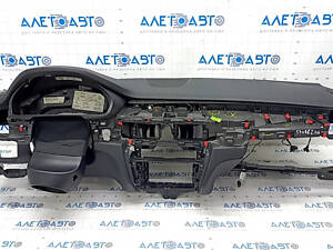 Торпедо передняя панель с AIRBAG BMW X5 F15 14-18 кожа черная Dakota, под проекцию